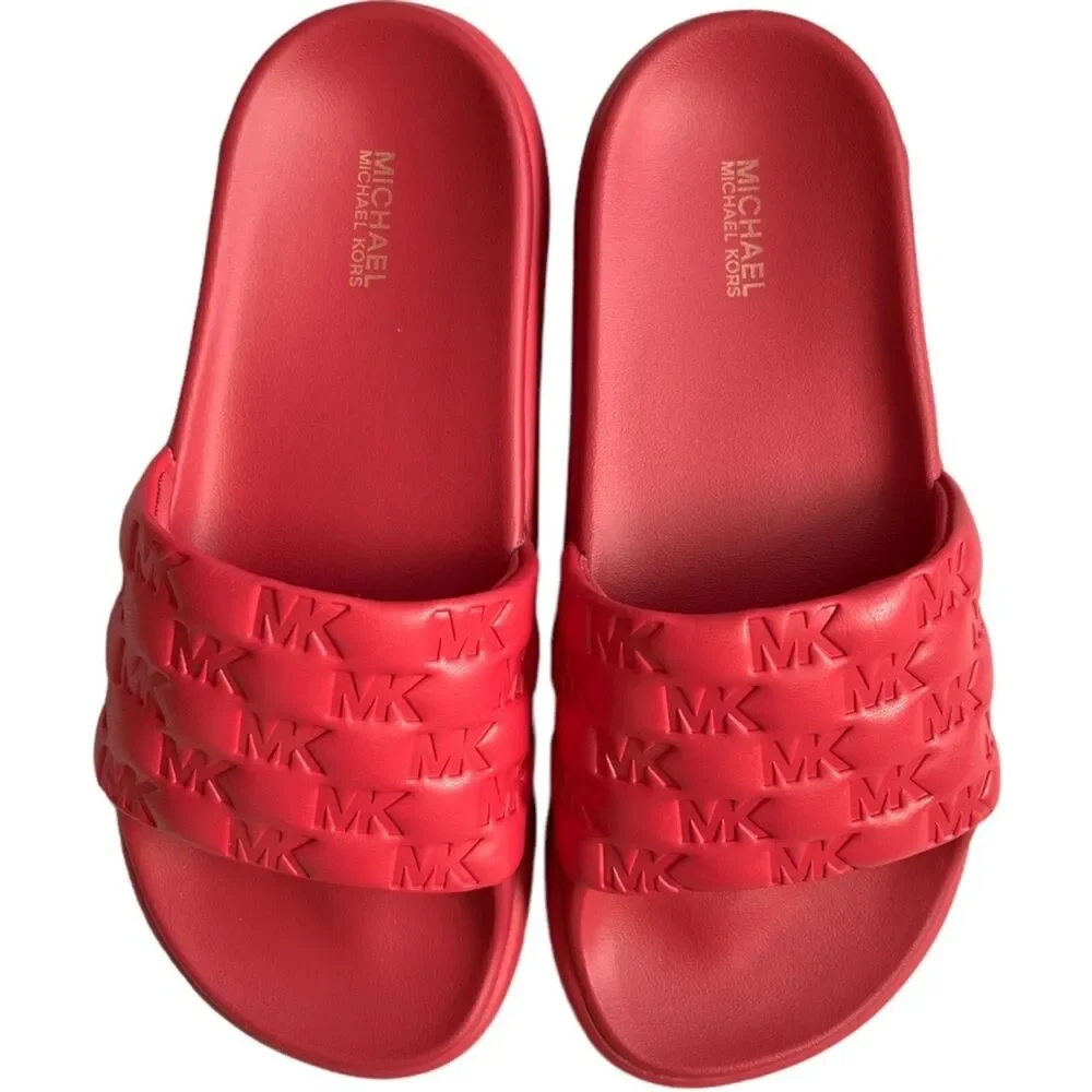 Michael Kors Rubin Red Finnie Slide Sandals, US7